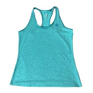 Rabbit EZ Tank Running Top Womens L Teal Heathered Racerback RW197 Sleeveless